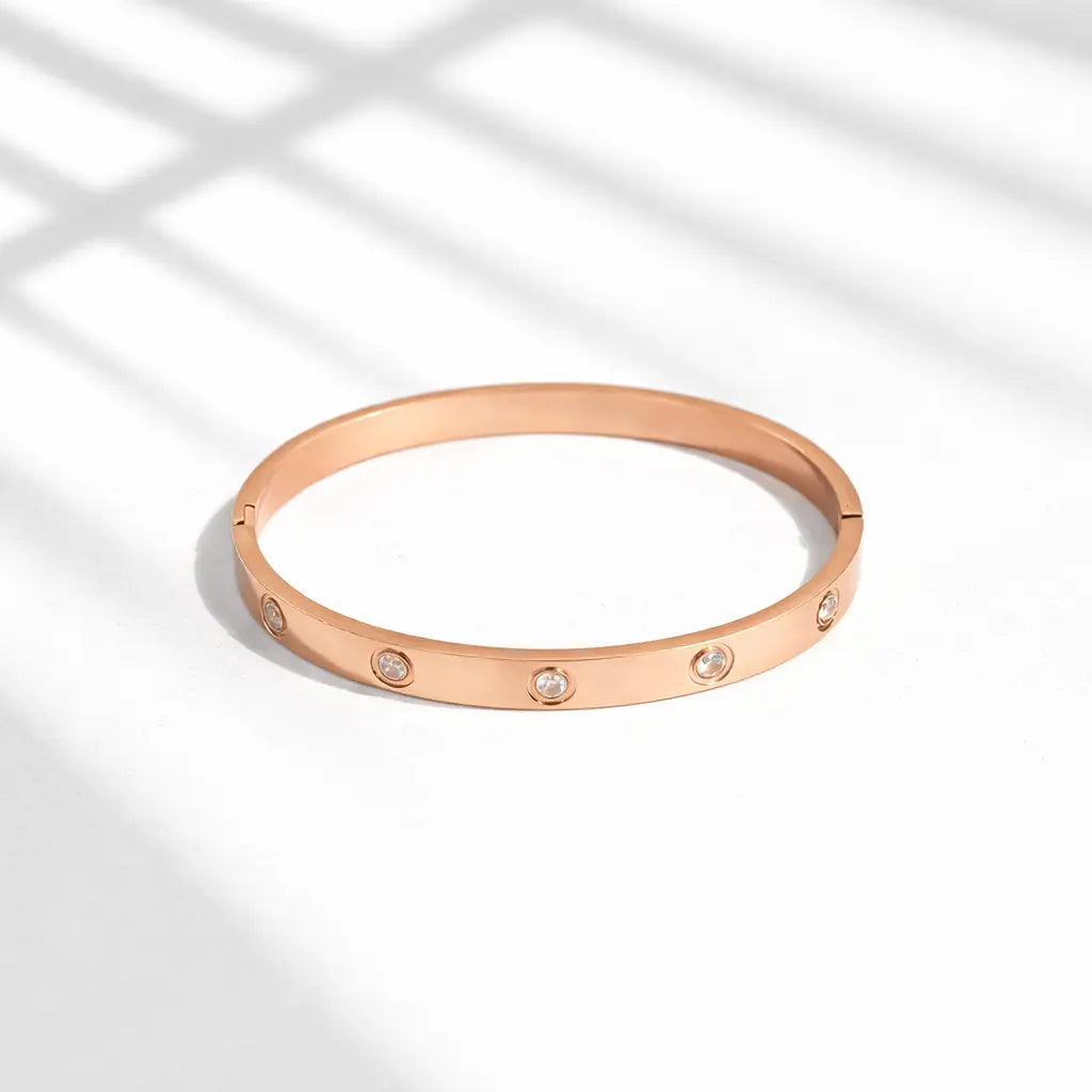 Bracelet jonc Nora Or Rose - JUMYA BIJOUX