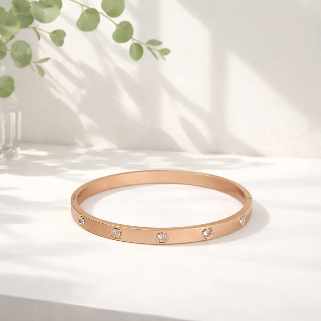 Bracelet jonc Nora Or Rose - JUMYA BIJOUX